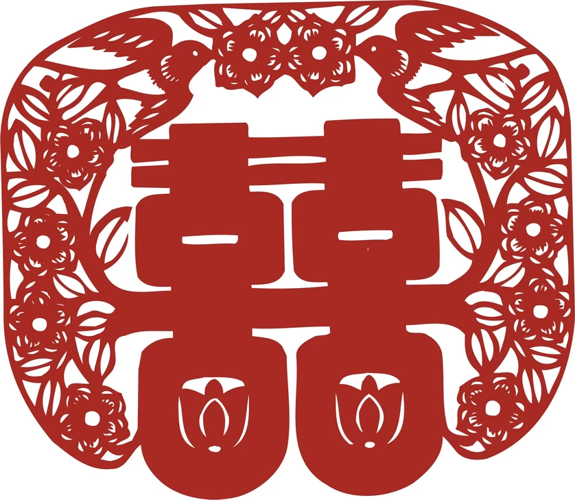 中国风中式传统喜庆民俗人物动物窗花剪纸插画边框AI矢量PNG素材【2897】